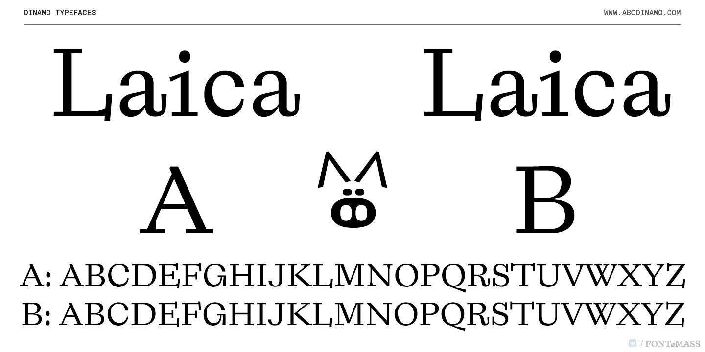 Beispiel einer Laica-Schriftart